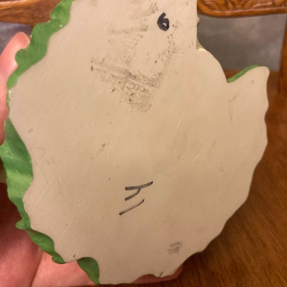 Decorative Lotus and Lily Pad Trinket and Ring Container with Red Jewel Opening - Picture 7 of 13